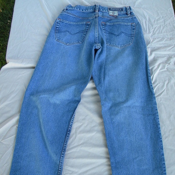 Nautica Marine Denim Button Front Blue Jeans - Picture 2 of 7